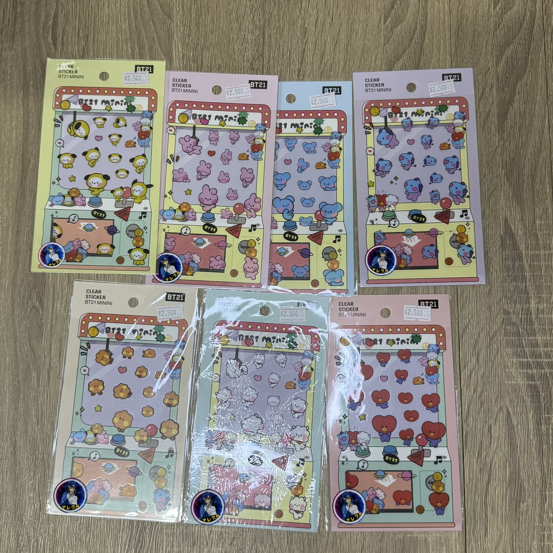 IMG_2152 Hoja de Stickers Transparentes BT21