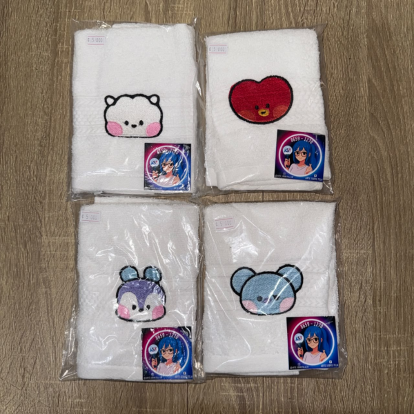 Paños para la cara bordados BT21